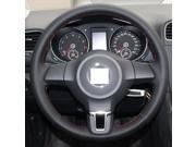 Genuine Leather Steering Wheel Cover for 2010 2011 2013 2014 Volkswagen VW Jetta S 2010 2011 2012 2013 Volkswagen VW Golf 2.5L 2012 VW Tiguan LE 2011 201