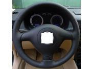 Hand Sewing Black Genuine Leather Steering Wheel Cover for 1999 2000 2001 2002 Volkswagen VW Cabrio 2004 2005 Volkswagen VW Jetta GLI