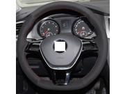 Suede Steering Wheel Cover for 2016 Volkswagen VW Passat 2015 2016 Volkswagen VW Golf TSI 2015 2016 VW E Golf 2015 2016 VW Golf Sportwagen 2015 2016 Jet