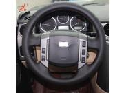 Hand Sewing Black Genuine Leather Steering Wheel Cover for 2005 2006 2007 2008 2009 Land Rover LR3 Land Rover LR3 Accessories