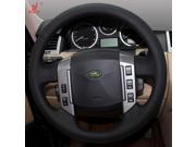 Hand Sewing Black Genuine Leather Steering Wheel Cover for 2006 2007 2008 2009 Land Rover Range Rover Sport