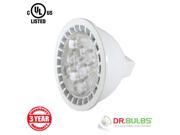 Dr. Bulbs™ 7 Watt 50W Equivalent MR16 GU5.3 12V AC Dimmable LED Spot Light Bulb UL Listed GU5.3 Base Lumileds LED Chip CRI 80 40 Degree Beam Angle Soft