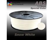 EXTEK 3D FILAMENT ABS Snow White 1.75mm 1kg 2.2lb Premium Material best choice Print Temp. 190C~250C for 3D printer MakerBot RepRap Flashforge Mbot Sol