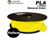 EXTEK 3D FILAMENT PLA YELLOW 1.75mm 1kg 2.2lb Premium Material best choice Print Temp. 190C~230C for 3D printer MakerBot RepRap ATOM Delta FLUX Flashforg