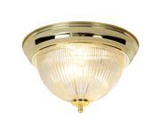 AF Lighting 671677 Halophane Dome Ceiling Fixture Polished Brass 13 Inch D