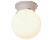 Royal Cove 671335 Globe Ceiling Fixture White 6 In.