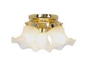 Royal Cove 671320 Flush Mount Ceiling Fixture Polished Brass 14 3 4 X 6 3 ...