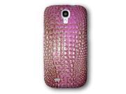 Hot Pink Alligator Pattern Animal Print Samsung Galaxy S4 Slim Phone Case