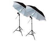 Lusana Studio Photo Video 700W 52 White Square Umbrella Lighting Kit LNG2535