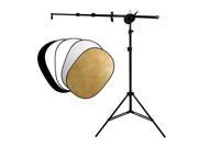 5 in 1 Collapsible 40x60 Reflector Disc Holder Photo Studio Boom Stand GXR068