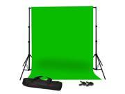 Lusana Studio 10x20 Chromakey Green Muslin Backdrop Background Stand Kit LNG3334