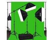 Lusana Studio Chromakey Green Screen Lighting Kit 2000W 10 x12 Backdrop LNG3440