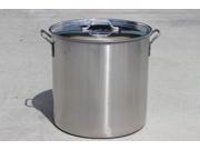 160 QT Polished Stainless Steel Stock Pot Brewing Kettle Large w Flat Lid