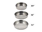 CONCORD 3 PCS Stainless Steel Cake Baking Pan 11 12 14