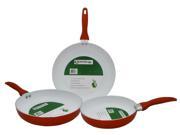 CONCORD 9.5 RED COLOR Eco Friendly Healthy Ceramic Nonstick Fry Pan Cookware
