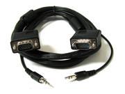 10ft 10 ft SVGA Super VGA M M Male to Male Cable with 3.5mm Audio for Monitor TV