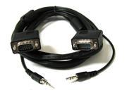 6 ft SVGA Super VGA Cable w Audio for Monitor m m 6ft