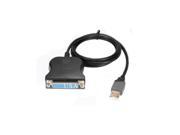 New DB25 25 Pin USB to Female Parallel IEEE 1284 Printer Adapter Cable Cord PC