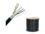 CAT6 1000FT SHIELDED OUTDOOR 23 AWG 550 CABLE FTP WIRE SOLID DIRECT BURIAL UV