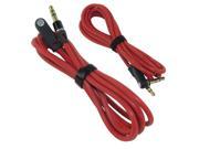 Two Pack Red Replacement 3.5mm Audio Aux Cable for Beats by Dr Dre Headphones Solo Studio HD