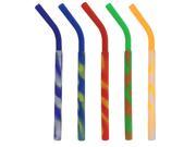 5 Pack Fat Silicone Straws Big Reusable Drinking Party Tumbler Straw Juice Soda