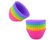 24 Reusable Silicone Baking Cups Cupcakes Muffin Liners Holders Bakeware Tools