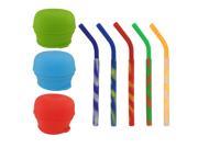 3 Pack Universal Silicone Sippy Cup Fat Straw Lids Mason Jar Kids Drink Lid