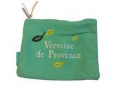 L Occitane Small Green Verveine de Provence Makeup Cosmetic Toiletry Bag