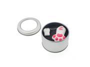 Litop High Quality 32GB USB Flash Drive USB 2.0 Memory Disk White and Pink Cat pad shape