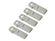 Litop 2GB Pack of 5 Silver Color Digital Data Traveler USB 2.0 Flash Drive for Data Storage and Transfer