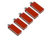 Litop 8GB Pack Of 5 Orange Metal Swivel Style USB Flash Drive Digital Data Traveler USB 2.0