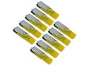 Litop 4GB Pack Of 10 Yellow OTG Swivel Double Plugs USB Flash Drive for Android Smart Phone Samsung Galaxy S4 Also MOTO XOOM NOKIA N8 E7 Together Compatible Wit