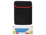 Litop 2 in 1 High Quality and Soft Black Three Dimensional Bag Cover Case Plus The Blue Gradient Keyboard Skin Keyboard Cover Protector for Apple All 13 Inch Ma