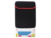 Litop 2 in 1 High Quality and Soft Black Three Dimensional Bag Cover Case plus The Blue Candy Keyboard Skin Keyboard Cover Protector for Apple All 15 Inch Macbo