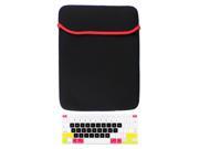 Litop 2 in 1 High Quality and Soft Three Dimensional Sleeve Bag Cover Case plus The Black Candy Keyboard Skin Keyboard Cover Protector for Apple All 15 Inch Mac