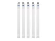 Litop 1GB Pack of 5 White USB 2.0 Flash Drive Wrist Band Design with 1 Free Wrist Strap and 1 Free Necklace Strap