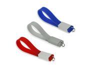 Litop 8GB Pack of 3 Blue Red White High Quality Small Key Ring Silicone USB Flash Drive USB 2.0 Memory Disk