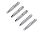 Litop 2GB Pack of 5 Silver Color Metal Pen Style USB 2.0 Flash Drive Memory Disk With A Ballpoint Pen Inside