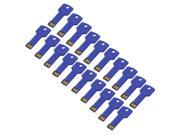 Litop Pack Of 20 Blue 1GB Metal Key Shape USB Flash Drive USB 2.0 Memory Disk