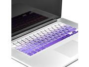 Litop® Purple Gradient Thin Silicone Keyboard Cover Keyboard Skin for or All 13 15 17 Apple Macbook Pro Purple Gradient