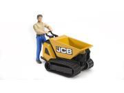 Micro Dumper with Construction Worker Colors Vary by Bruder Trucks 62004