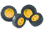 Twin Tires Yellow Rims for John Deere Tractor 7930 Vehicle Toy Bruder 03314