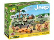 Willys MB Jeep with 1 4 Ton Cargo Trailer 190 pcs. Building Set by Cobi Blocks