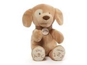 Spunky Animated Dog Tan ABC 123 Baby Stuffed Animal by GUND 4059066