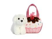 Sweets Pink with White Dog Fancy Pal Stuffed Animal by Aurora Plush 32820