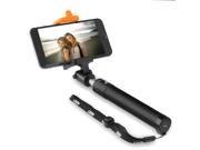 Aukey Self portrait Monopod Extendable Selfie Stick with built in Bluetooth Remote Shutter for iPhone Samsung Android Smartphones HD P7 Black