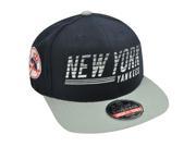 SNAPBACK HAT CAP NEW YORK YANKEES AMERICAN NEEDLE FLAT BILL BLUE GRAY WOOL NEW