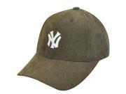 MLB NEW YORK YANKEES COFFEE BROWN POLY HAT CAP ADJ NEW