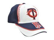 MLB Minnesota Twins White Red Navy Blue Velcro Cotton Licensed Baseball Hat Cap