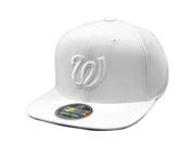 MLB American Needle ColorZ White Cap Hat Flat Bill Snapback Washington Senators